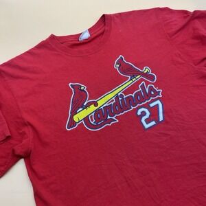 Vtg St. Louis Cardinals Scott Rolen #27‎ Lee Sport Shirt Sz XL Red MLB Baseball